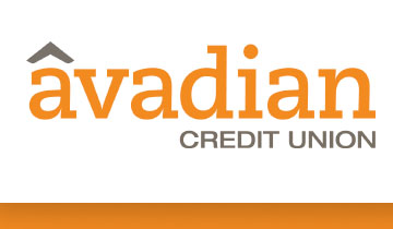 Avadian Credit Union homepage displayed on an iMac